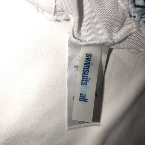 Swimsuits For All Size 8 Tropical Floral Tankini Top White Purple Ruched - Picture 2 of 7